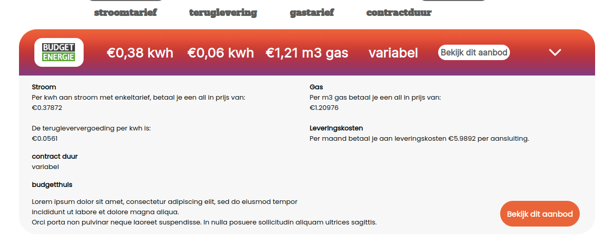 showcase of the page